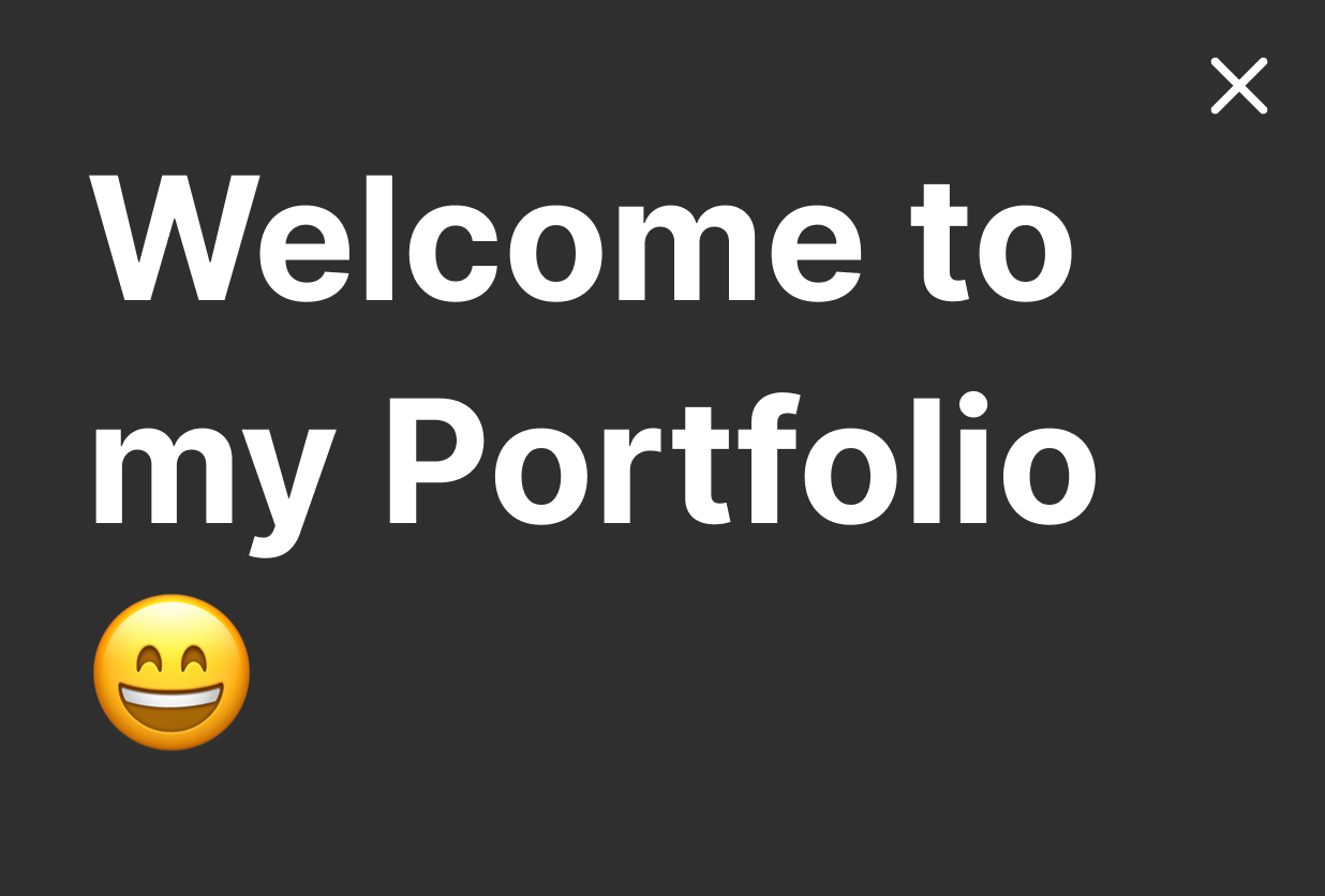 Welcome to my Portfolio